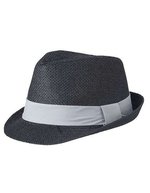 Myrtle Beach Sommerhut mit Hutband, Black/Light Grey L/XL (58 cm), MB6564 – Bild 1