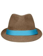 Myrtle Beach Sommerhut mit Hutband, Black/Light Grey L/XL (58 cm), MB6564 – Brown/Turquoise