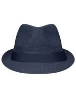 Myrtle Beach Sommerhut mit Hutband, Black/Light Grey L/XL (58 cm), MB6564 – Denim/Denim