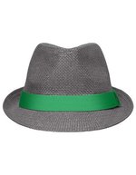 Myrtle Beach Sommerhut mit Hutband, Black/Light Grey L/XL (58 cm), MB6564 – Grey/Green