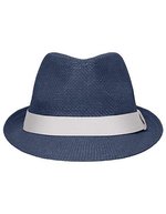 Myrtle Beach Sommerhut mit Hutband, Black/Light Grey L/XL (58 cm), MB6564 – Marine/Blanc