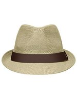 Myrtle Beach Sommerhut mit Hutband, Black/Light Grey L/XL (58 cm), MB6564 – Sand/Brown