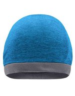Myrtle beach Heather Sommer Beanie im Oversize-Look, Black Melange/Dark Grey One Size, MB6577 – Turquoise Melange/Dark Grey