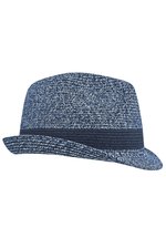 Myrtle beach Melange Hut mit Flechtoptik und Hutband, Grey Melange L/XL (58 cm), MB6700 – Bild 6