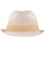 Myrtle beach Melange Hut mit Flechtoptik und Hutband, Grey Melange L/XL (58 cm), MB6700 – Natural Melange