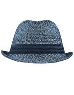 Myrtle beach Melange Hut mit Flechtoptik und Hutband, Grey Melange L/XL (58 cm), MB6700 – Marine Melange