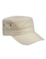 Myrtle beach Military Cap mit Velcro-Verschluss für Kinder, Black One Size, MB7018 – Khaki