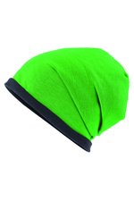 Myrtle beach Fleece-Mütze mit Kontrastabschluss, Black/Carbon One Size, MB7131 – Bild 1