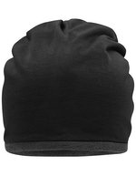 Myrtle beach Fleece-Mütze mit Kontrastabschluss, Black/Carbon One Size, MB7131 – Bild 2