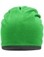 Myrtle beach Fleece-Mütze mit Kontrastabschluss, Black/Carbon One Size, MB7131 – Fern Green/Carbon