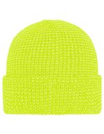 Myrtle beach Reflektierende Wintermütze mit Fleece-Futter, Black One Size, MB7142 – Bright Yellow