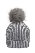 Myrtle beach Metallic Beanie mit Pompon für Damen, Bronze/Black One Size, MB7143 – Bild 3