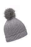 Myrtle beach Metallic Beanie mit Pompon für Damen, Silver/Light Grey One Size, MB7143 – Bild 6