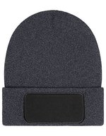 Myrtle beach Beanie mit Patch und Thinsulate-Futter, Black One Size, MB7407 – Gris fonce Melange