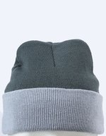 Myrtle beach Doppelt gestrickte Mütze mit Umschlag, Black/Grey One Size, MB7550 – Dark Grey/Light Grey