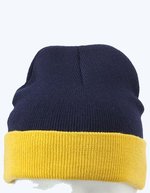 Myrtle beach Doppelt gestrickte Mütze mit Umschlag, Black/Grey One Size, MB7550 – Navy/Gold