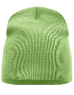 Myrtle Beach Beanie No. 1, doppelt gestrickt, Black One Size, MB7580 – Vert citron