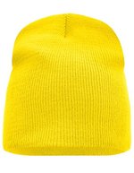 Myrtle Beach Beanie No. 1, doppelt gestrickt, Black One Size, MB7580 – Jaune