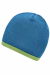 Myrtle beach Bonnet tricoté avec ourlet contrasté, Black/Orange One Size, MB7584 – image 5
