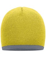 Myrtle beach Strickmütze mit kontrastierendem Saum, Black/Orange One Size, MB7584 – Yellow/Light Grey