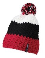 Myrtle beach Bonnet crocheté avec pompon et bande polaire, Yellow/Pacific One Size, MB7940 – Red/Black/White
