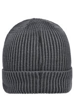 Myrtle beach Ripp-Design Strickmütze aus Polyacryl, Anthracite/Black One Size, MB7988 – Bild 1