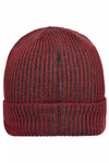 Myrtle beach Ripp-Design Strickmütze aus Polyacryl, Dark Red/Anthracite One Size, MB7988 – Bild 4