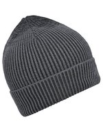Myrtle beach Ripp-Design Strickmütze aus Polyacryl, Anthracite/Black One Size, MB7988 – Bild 2