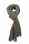 Myrtle beach Aparter Ripp-Strickschal mit Fransen, Anthracite/Black 180 x 21 cm, MB7989 – Bild 4