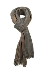Myrtle beach Aparter Ripp-Strickschal mit Fransen, Anthracite/Black 180 x 21 cm, MB7989 – Bild 4