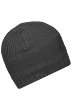 Myrtle beach Ripp-Design Strickmütze mit Fleeceband, Black One Size, MB7994 – Bild 6