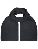 Myrtle beach Vielseitiger Ripp-Strickschal 180x30 cm – Black
