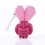 Mbw MiniFeet® Hundespielzeug Knotentier Hase, Pink One Size, MBW170021 – Bild 3
