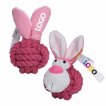 Mbw MiniFeet® Jouet pour chien Animal à nœuds Lapin, Pink One Size, MBW170021 – image 6