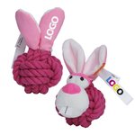 Mbw MiniFeet® Hundespielzeug Knotentier Hase, Pink One Size, MBW170021 – Bild 6