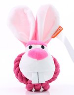 Mbw MiniFeet® Hundespielzeug Knotentier Hase, Pink One Size, MBW170021 – Bild 2