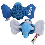 Mbw Gioco per cani elefante annodato in poliestere, Blue One Size, MBW170022 – Bild 6
