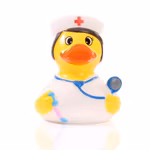 Mbw Schnabels® Quietsche-Ente Krankenschwester 80mm, Standard 80 mm, MBW31181 – Bild 3