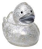 Mbw Glitzernde Schnabels® Quietsche-Ente transparent, Transparent/Gold 80 mm, MBW31270 – Bild 1