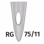 Madeira 75er Nadeln mit halbrunder Spitze, Silver PR 75/11 FG, MD506 – Bild 2