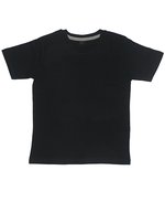Mantis Kids Bio-Baumwolle Kinder T-Shirt mit Nackenband – Black/Heather Grey Melange