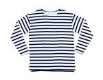 Mantis Kids Breton Langarmshirt Bio-Baumwolle für Kinder, White/Navy 2-3 Jahre, MK84 – Bild 3