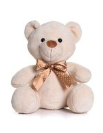 Mumbles Samtiger Mumbles Bär mit Schleife – Cream