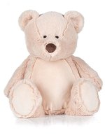 Zippie Teddy mit Reißverschluss und Plüsch – Mid Brown