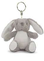 Mumbles Grau-rayéer Hasen-Porte-clés en polyester, Grey XS, MM23B – Bild 1