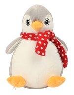 Zippie Penguin mit Reißverschluss und Schal – Grey/White