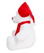 Mumbles Weihnachts-Zippie Bär L Plüsch in, White/Red L, MM573 – Bild 4