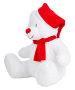 Mumbles Weihnachts-Zippie Bär L Plüsch in, White/Red L, MM573 – Bild 5