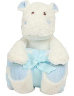 Mumbles Kuscheltier Nilpferd mit Decke – White/Blue