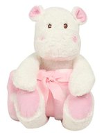 Mumbles Kuscheltier Nilpferd mit Decke – White/Pink